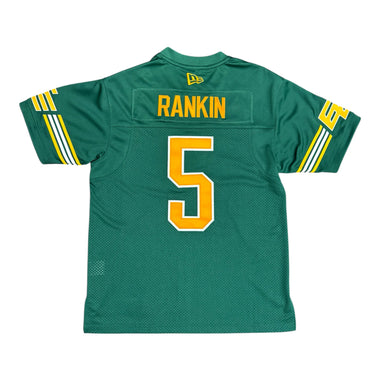 Justin Rankin Edmonton Elks New Era Replica Home Jersey On FIELD Sewing