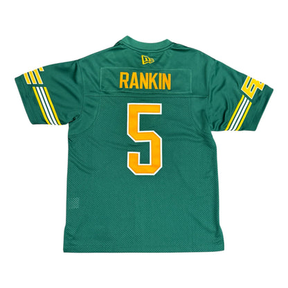 Justin Rankin Edmonton Elks New Era Replica Home Jersey On FIELD Sewing