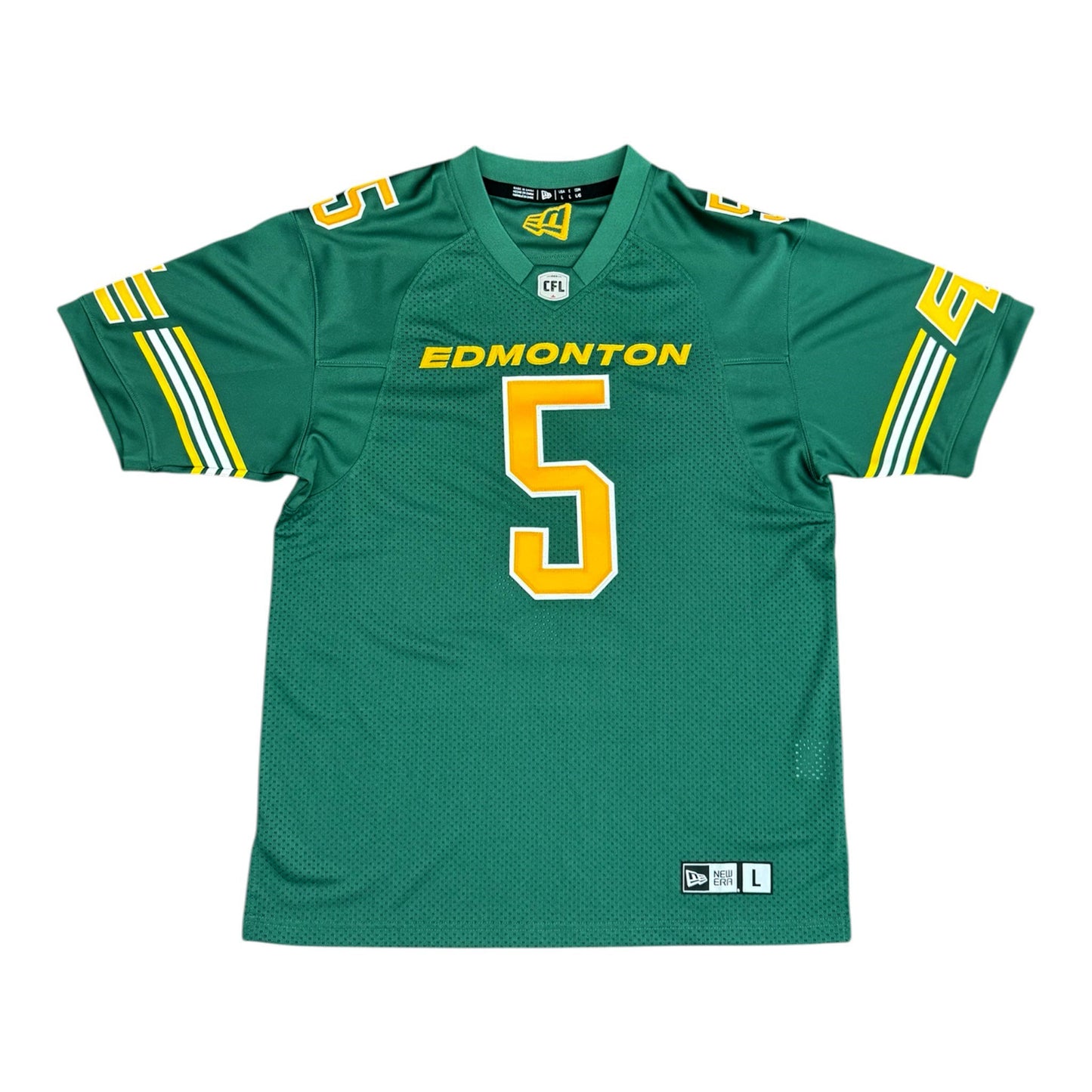 Justin Rankin Edmonton Elks New Era Replica Home Jersey On FIELD Sewing