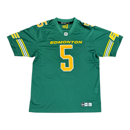Justin Rankin Edmonton Elks New Era Replica Home Jersey On FIELD Sewing