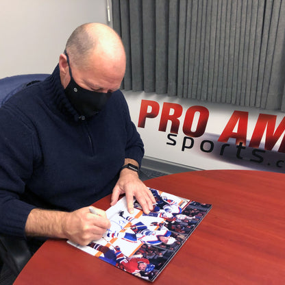 Grant Fuhr & Kevin Lowe Dual Signed Edmonton Oilers Department Of Defence 11x14 Photo
