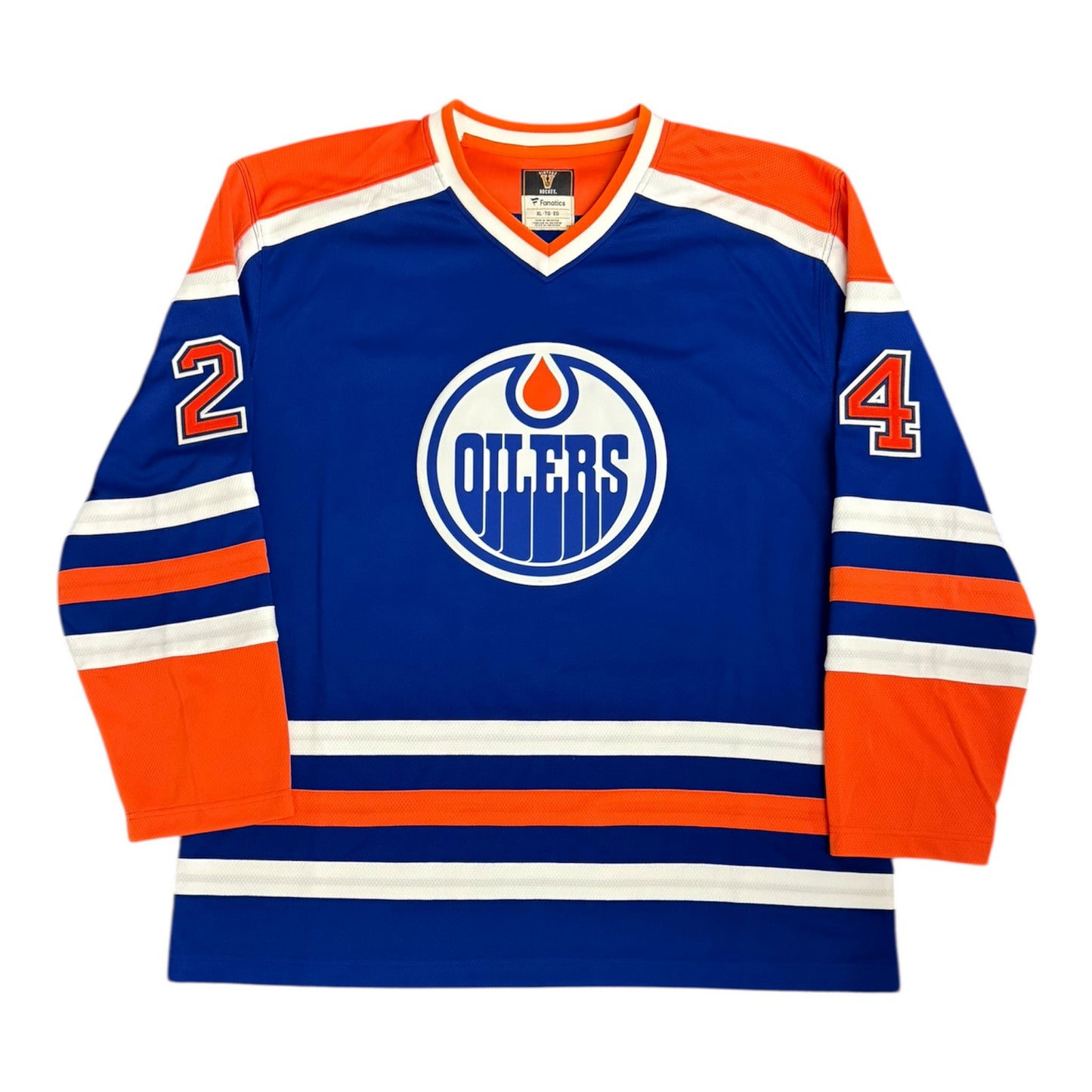 Kevin McClelland Signed Edmonton Oilers Vintage Royal Replica Jersey