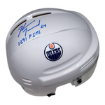 Kevin McClelland Signed Edmonton Oilers White Mini Helmet w/Insc.
