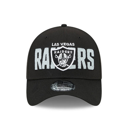 Las Vegas Raiders New Era 2023 NFL Draft 39THIRTY Stretch Fit Hat Black