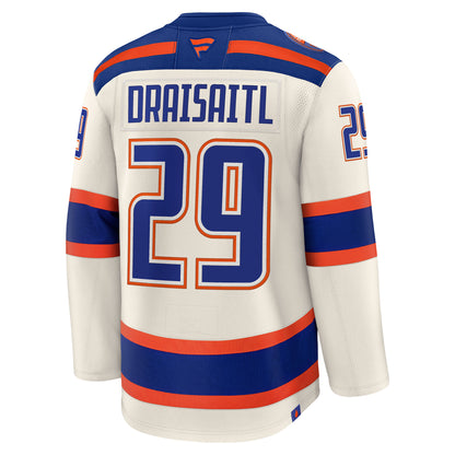 Leon Draisaitl Edmonton Oilers Fanatics Premium Alternate Jersey Factory Cresting