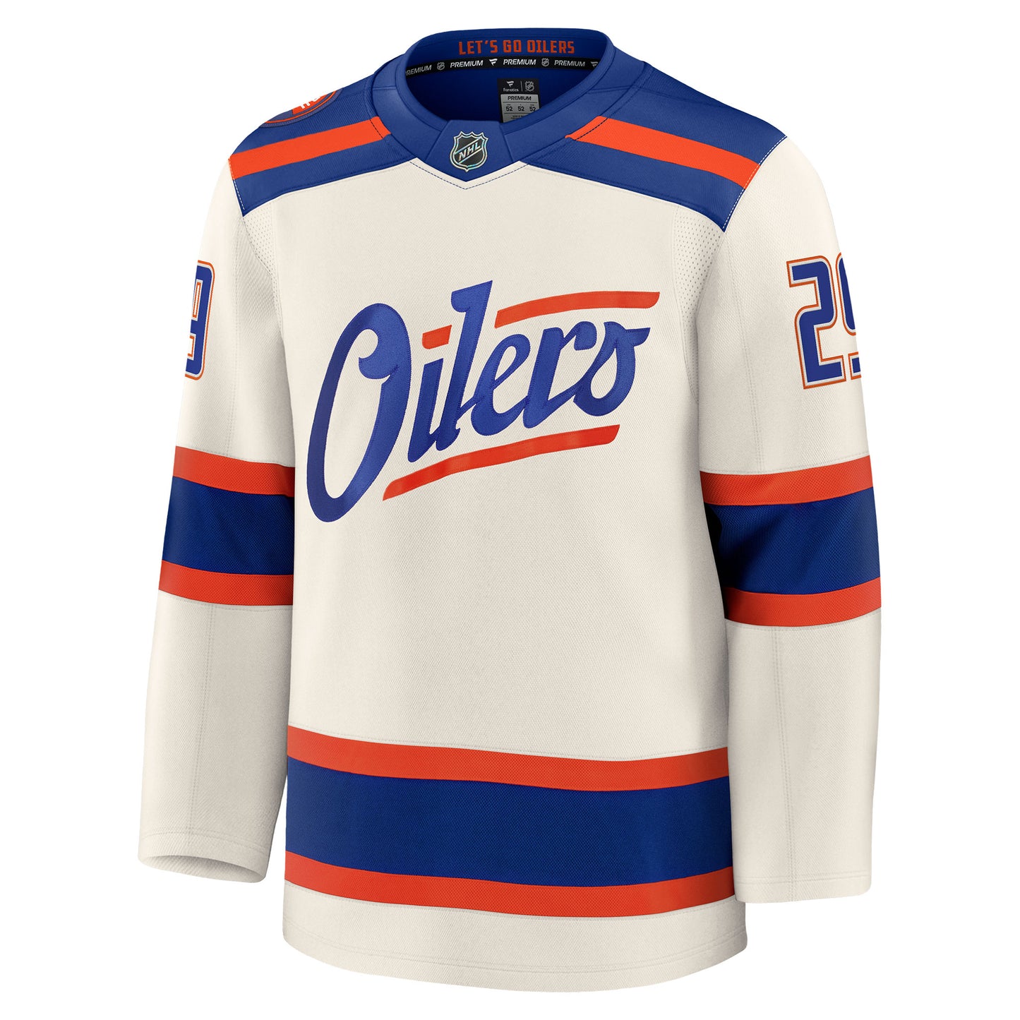 Leon Draisaitl Edmonton Oilers Fanatics Premium Alternate Jersey Factory Cresting