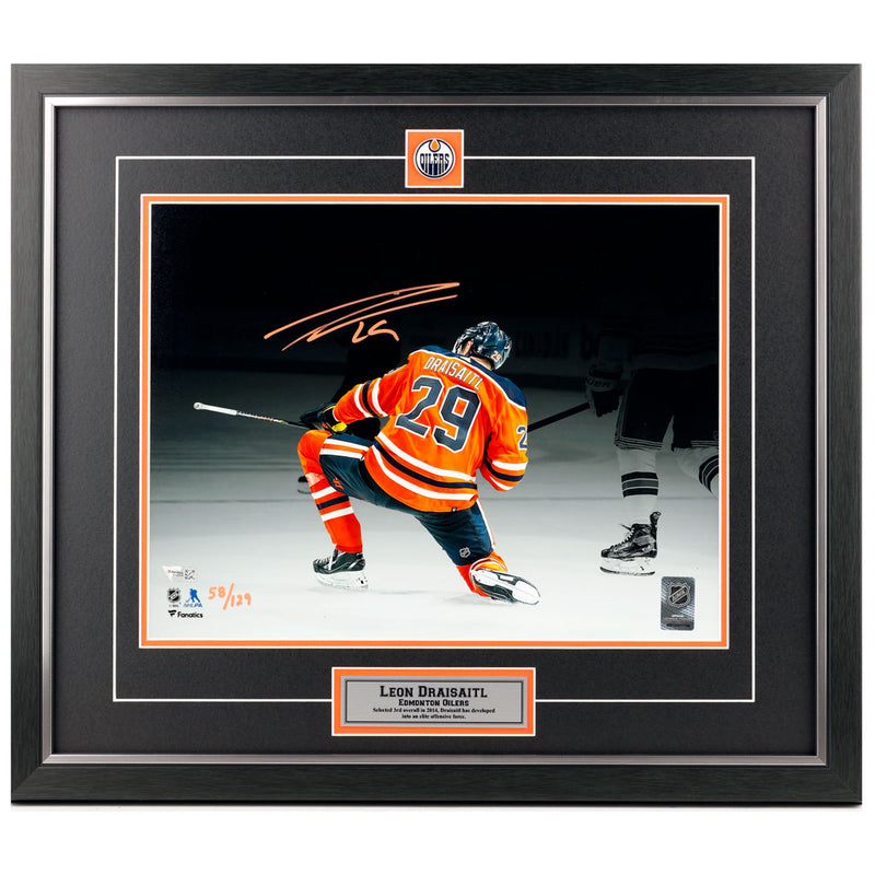 Leon Draisaitl Edmonton Oilers Spotlight Signed 11x14 Photo Limited Edition