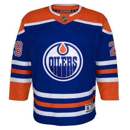 Leon Draisaitl Youth Edmonton Oilers Home Blue Premier Replica Jersey