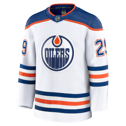 Leon Draisaitl Edmonton Oilers Fanatics Road Premium Player Jersey - White