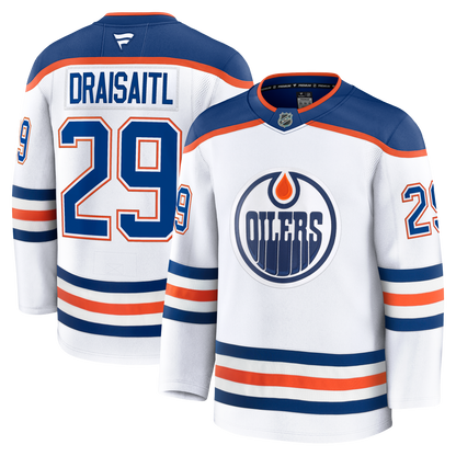 Leon Draisaitl Edmonton Oilers Fanatics Road Premium Player Jersey - White