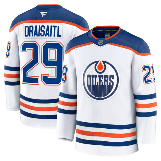 Leon Draisaitl Edmonton Oilers Fanatics Road Premium Player Jersey - White