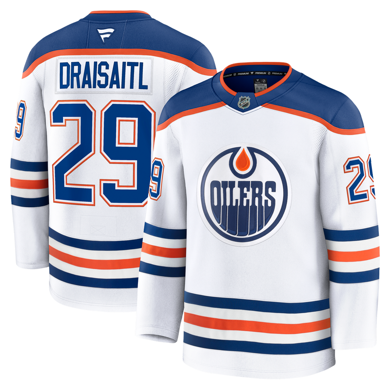 Leon Draisaitl Edmonton Oilers Fanatics Road Premium Player Jersey - White