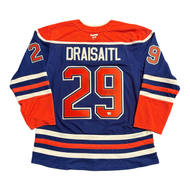 Leon Draisaitl Signed Edmonton Oilers Home Royal Fanatics Premium Jersey