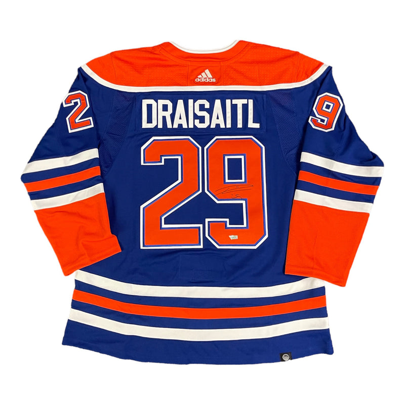 Leon Draisaitl Signed Edmonton Oilers adidas Home Royal Pro Jersey