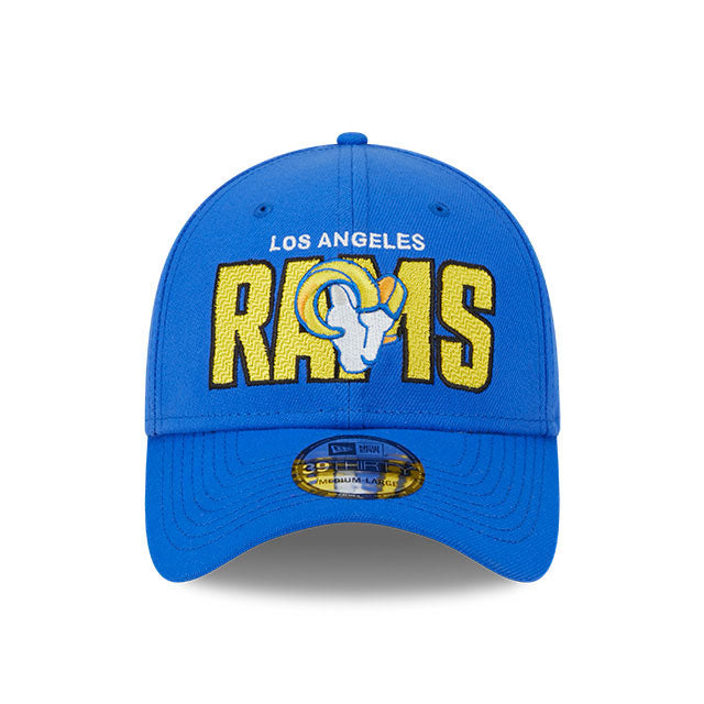 Los Angeles Rams New Era 2023 NFL Draft 39THIRTY Stretch Fit Hat Blue