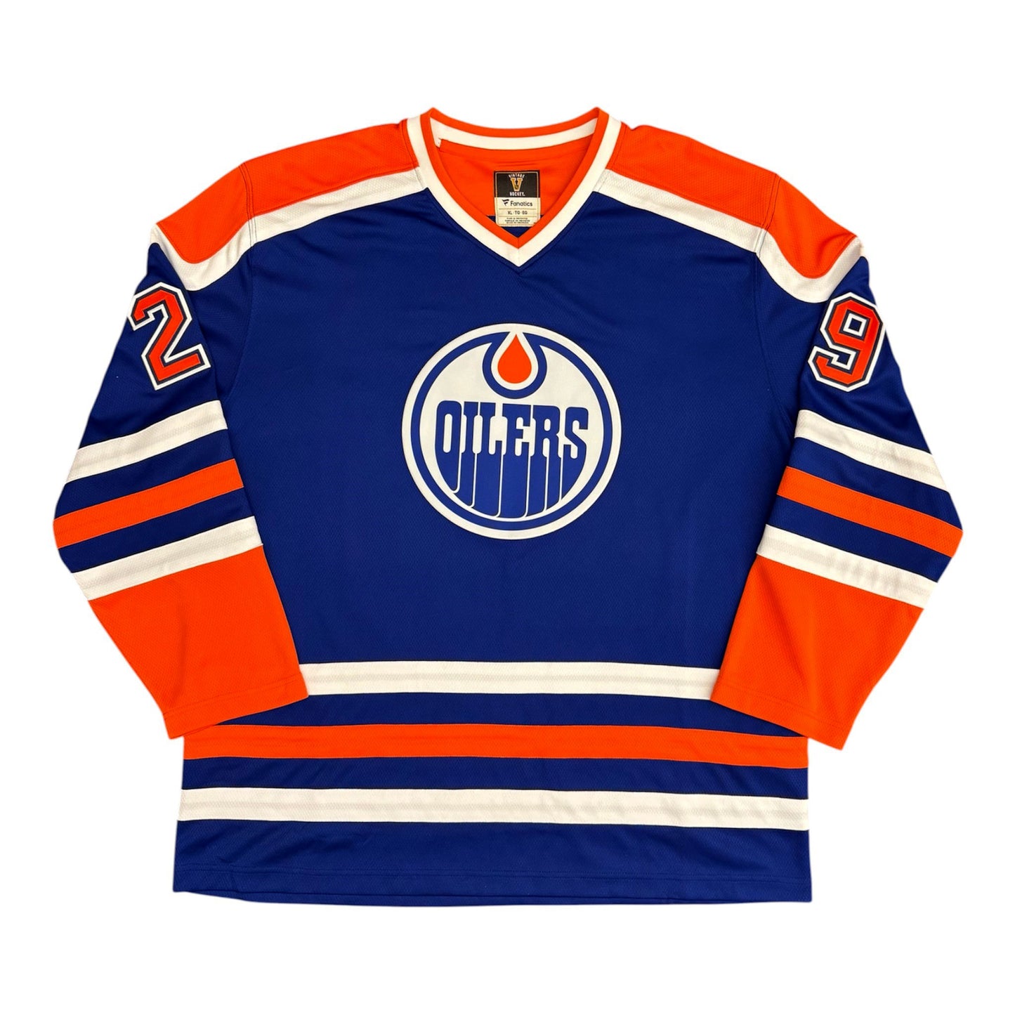Louie DeBrusk Signed Edmonton Oilers Vintage Royal Replica Jersey