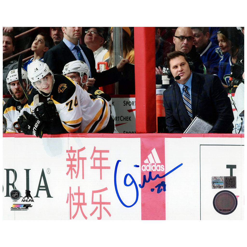 Louie DeBrusk Signed Hockey Night In Canada Broadcasting 8x10 Photo