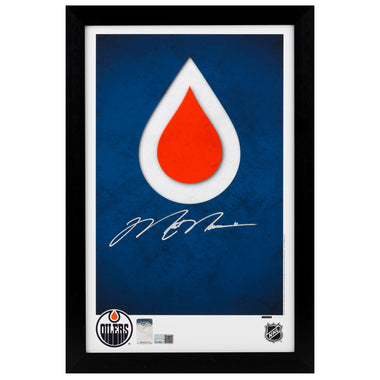 Mark Messier Signed Edmonton Oilers Minimalist Logo 11x17 Framed Print