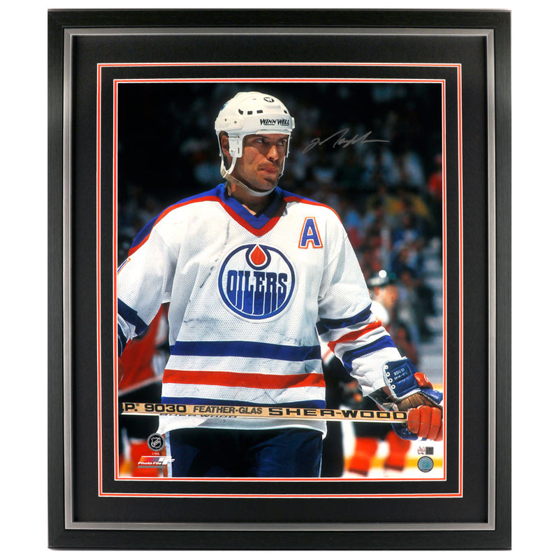 Mark Messier Signed Edmonton Oilers The Stare 20x24 Framed Photo
