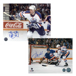 Marty McSorley & Jari Kurri Signed Edmonton Oilers 8x10 Photo Birthday Combo
