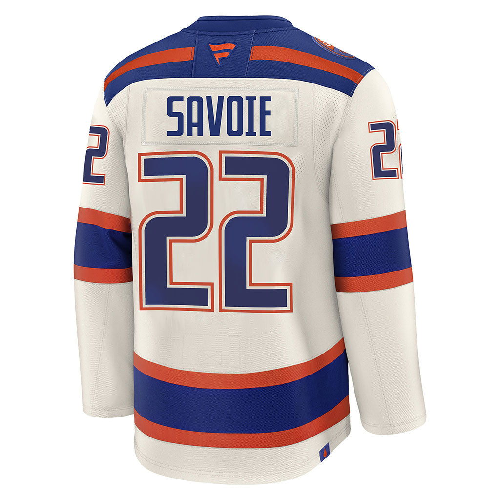 Matt Savoie Edmonton Oilers Fanatics Premium Alternate Jersey ON ICE Cresting