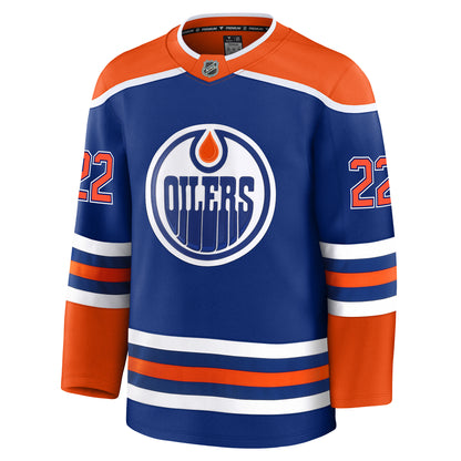 Matt Savoie Edmonton Oilers Fanatics Premium Home Jersey with On Ice Cresting