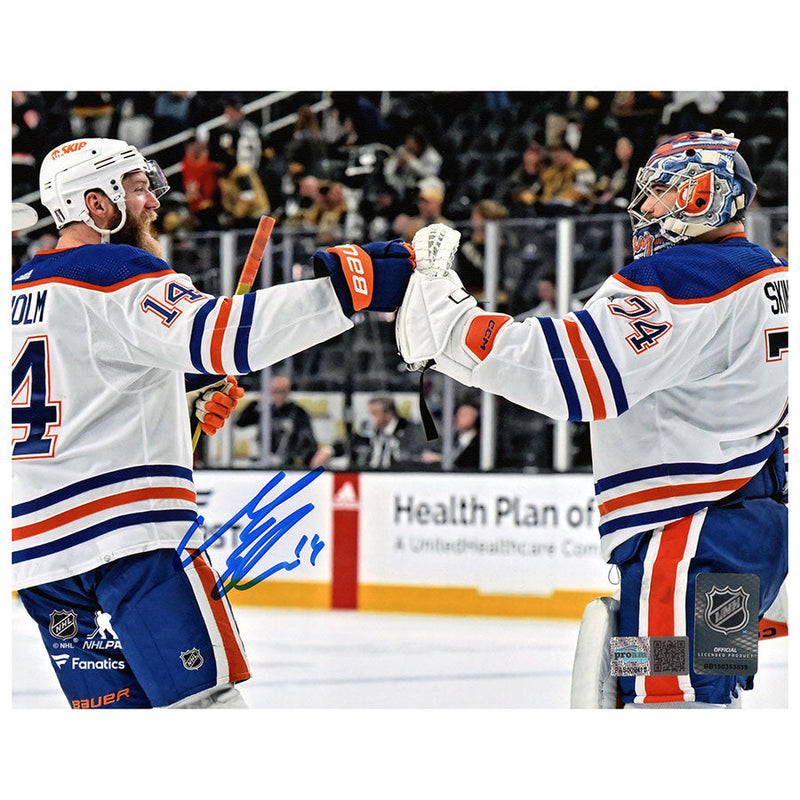 Mattias Ekholm Signed Edmonton Oilers - Road Action Celebration - 11x14 Photo
