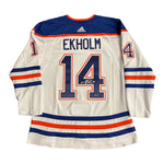 Mattias Ekholm Signed Edmonton Oilers adidas Road White Pro Jersey