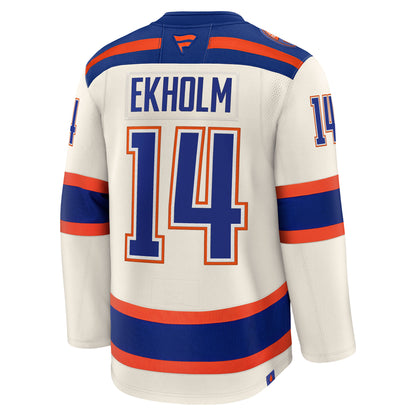 Mattias Ekholm Edmonton Oilers Fanatics Premium Alternate Jersey ON ICE Cresting