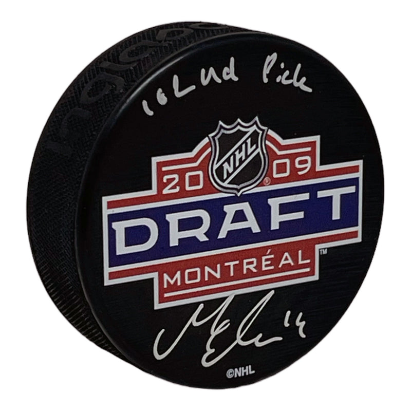 Mattias Ekholm Signed 2009 NHL Draft Puck with Inscription