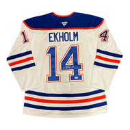 Mattias Ekholm Signed Edmonton Oilers Fanatics Road White Premium Jersey