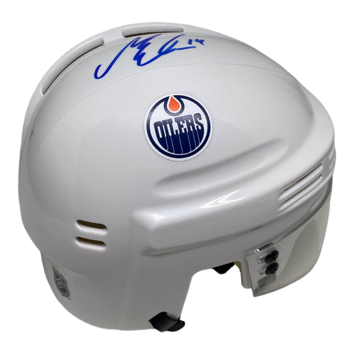 Mattias Ekholm Signed Edmonton Oilers White Mini Helmet