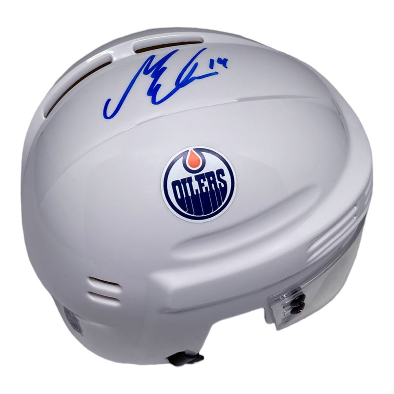 Mattias Ekholm Signed Edmonton Oilers White Mini Helmet