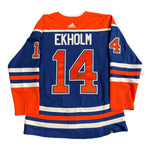 Mattias Ekholm Signed Edmonton Oilers adidas Home Royal Pro Jersey