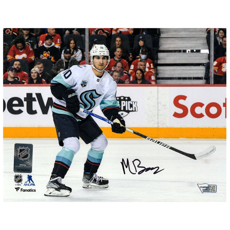 Matty Beniers Signed Seattle Kraken - First NHL Game - 8x10 Photo
