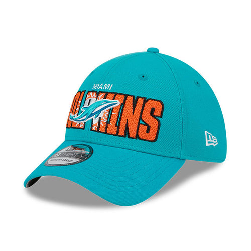 Miami Dolphins New Era 2023 NFL Draft 39THIRTY Stretch Fit Hat Aqua