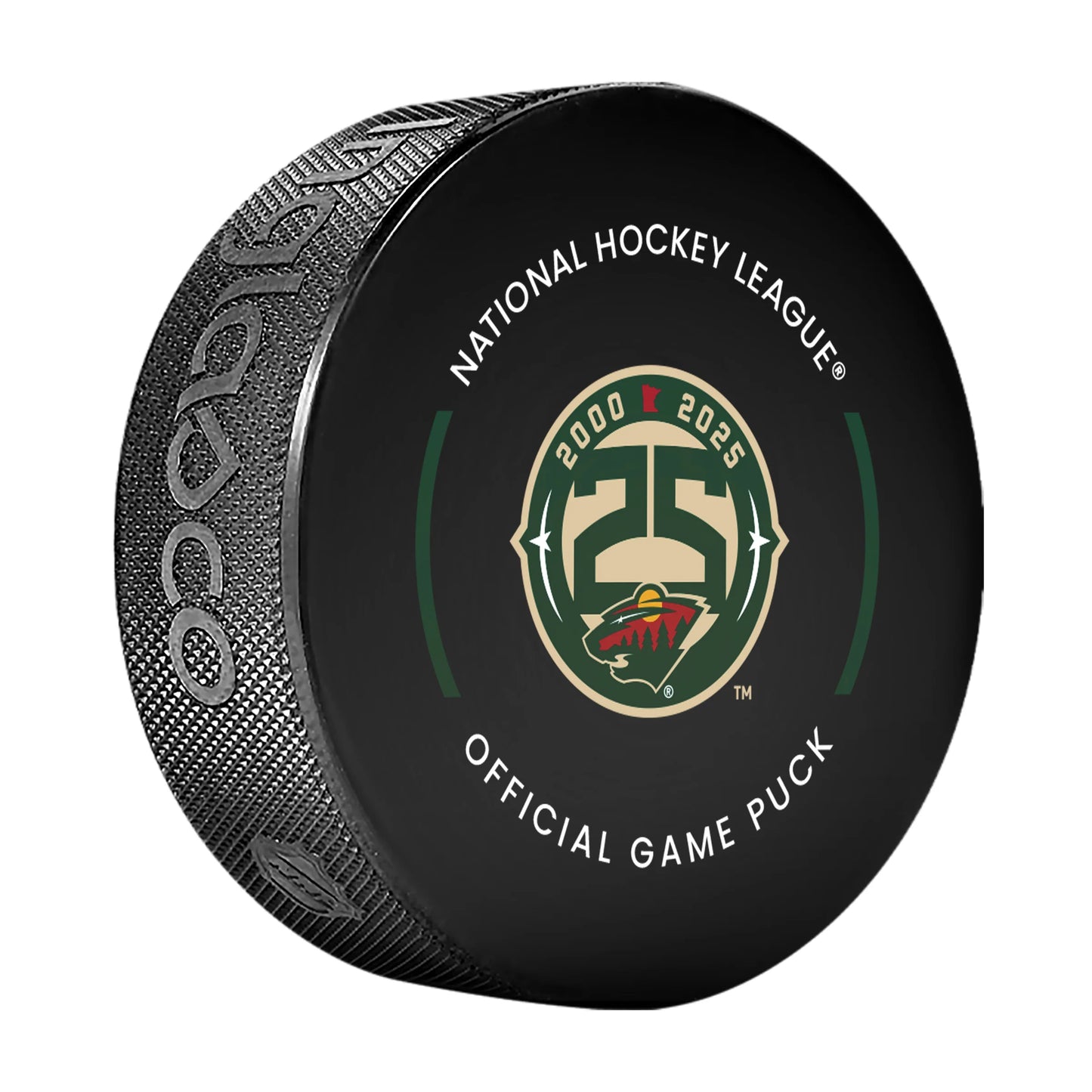 Minnesota Wild Official 2025-26 NHL Game Design Puck