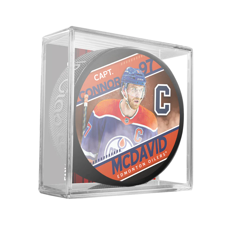 Connor McDavid Edmonton Oilers NHL Captain Series Puck