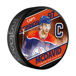 Connor McDavid Edmonton Oilers NHL Captain Series Puck