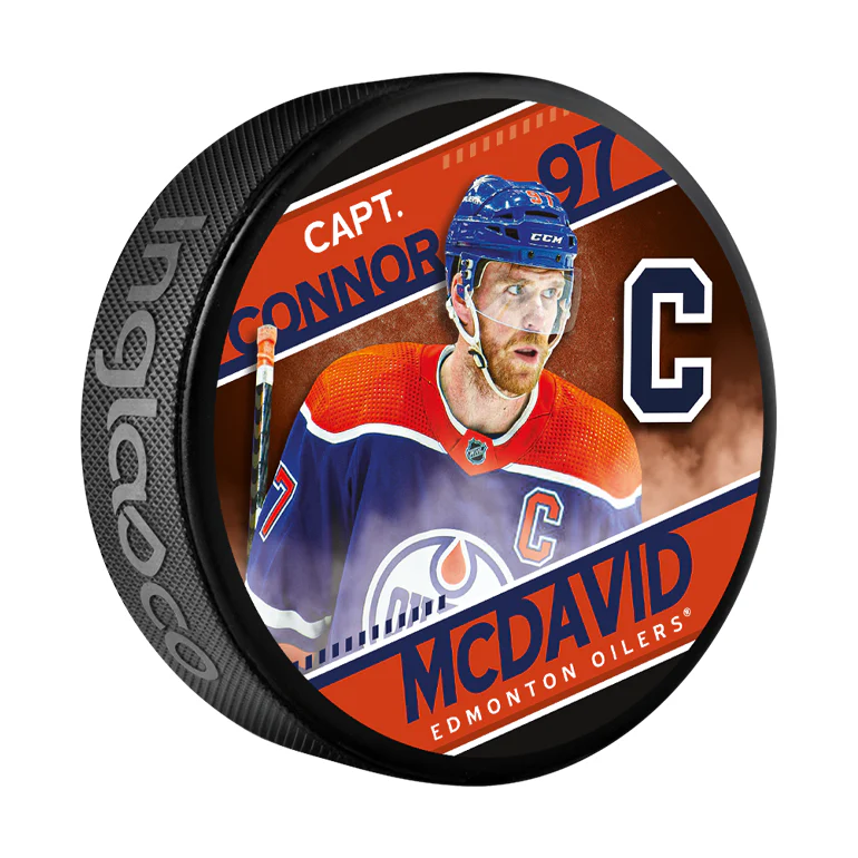 Connor McDavid Edmonton Oilers NHL Captain Series Puck