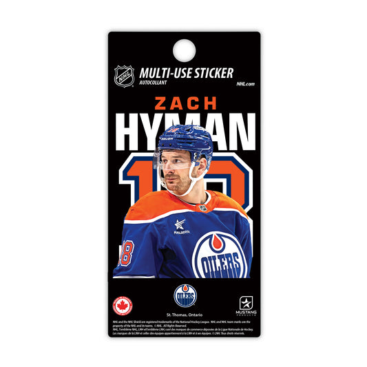Zach Hyman Edmonton Oilers Centerfold 3x5 Decal