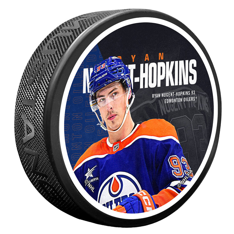 Ryan Nugent-Hopkins Edmonton Oilers Centerfold Textured Puck