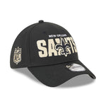 New Orleans Saints New Era 2023 NFL Draft 39THIRTY Stretch Fit Hat Black