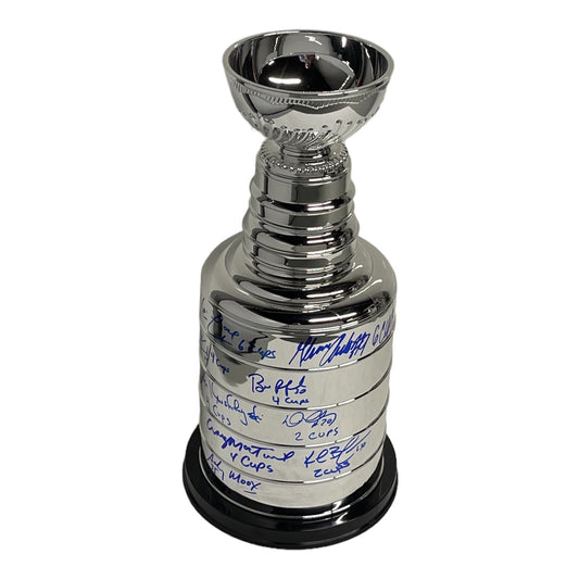 Oilers - Cups Won - Multi (13) Signed 14" Stanley Cup Replica w/Insc.