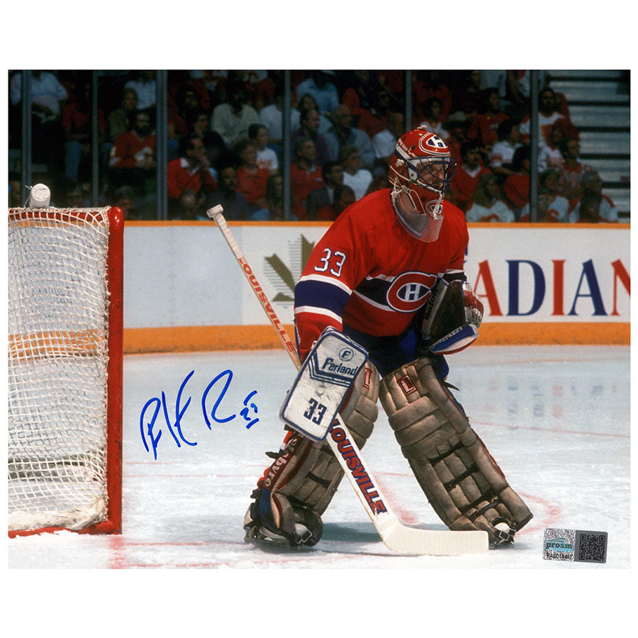 Patrick Roy Signed Montreal Canadiens Red Action 8x10 Framed Photo