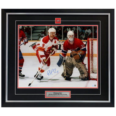 Patrick Roy Signed Montreal Canadiens - Rookie On The Road 1986 Stanley Cup - 16x20 Framed Photo
