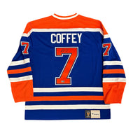 Paul Coffey Signed Edmonton Oilers Vintage Royal Replica Jersey