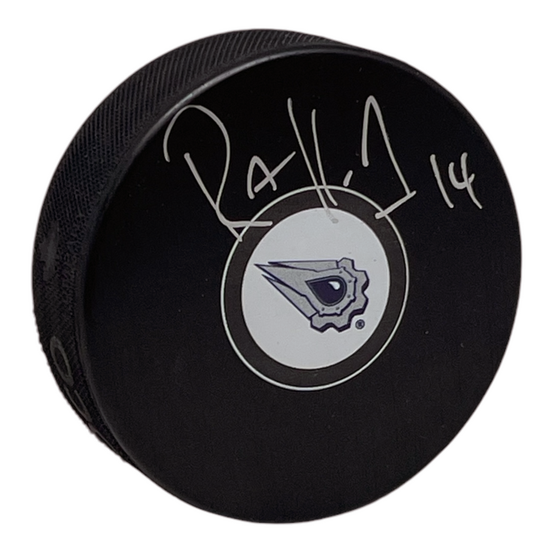 Raffi Torres Signed Edmonton Oilers Puck McFarlane Logo