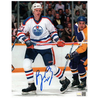 Randy Gregg Signed Edmonton Oilers - White Action vs LAK - 8x10 Photo