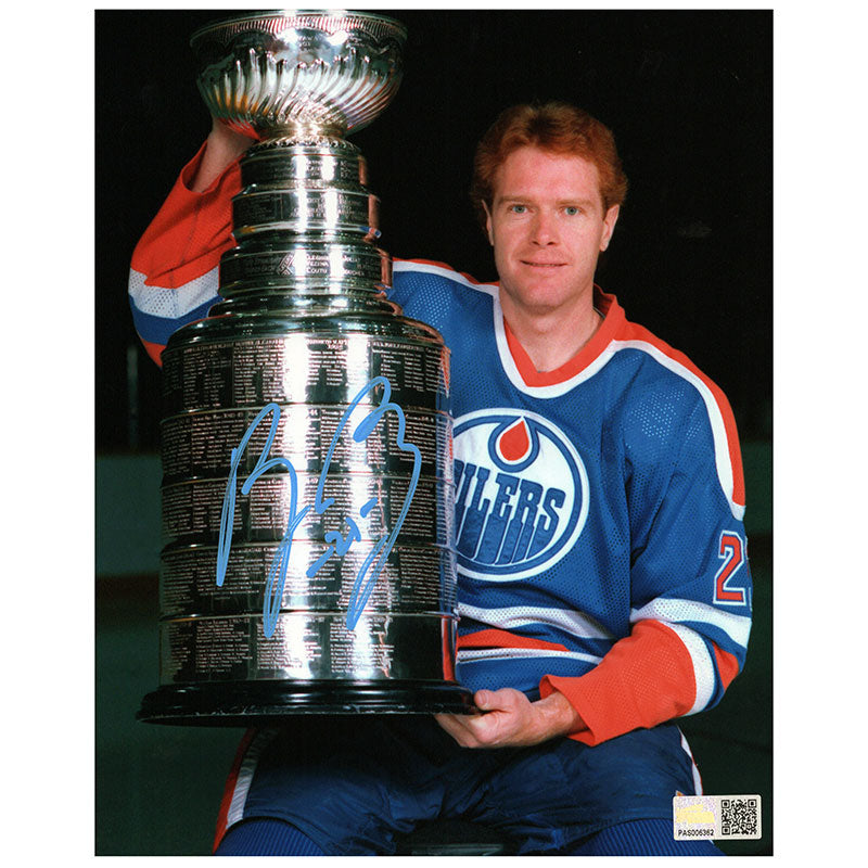 Randy Gregg Signed Edmonton Oilers - Blue Pose Stanley Cup - 8x10 Photo